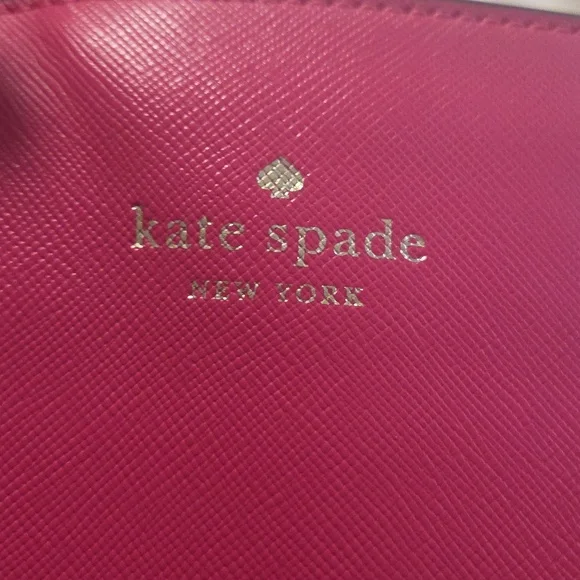kate spade Pink Leather Tote with Bow Charm Nwot - Picture 6 of 10